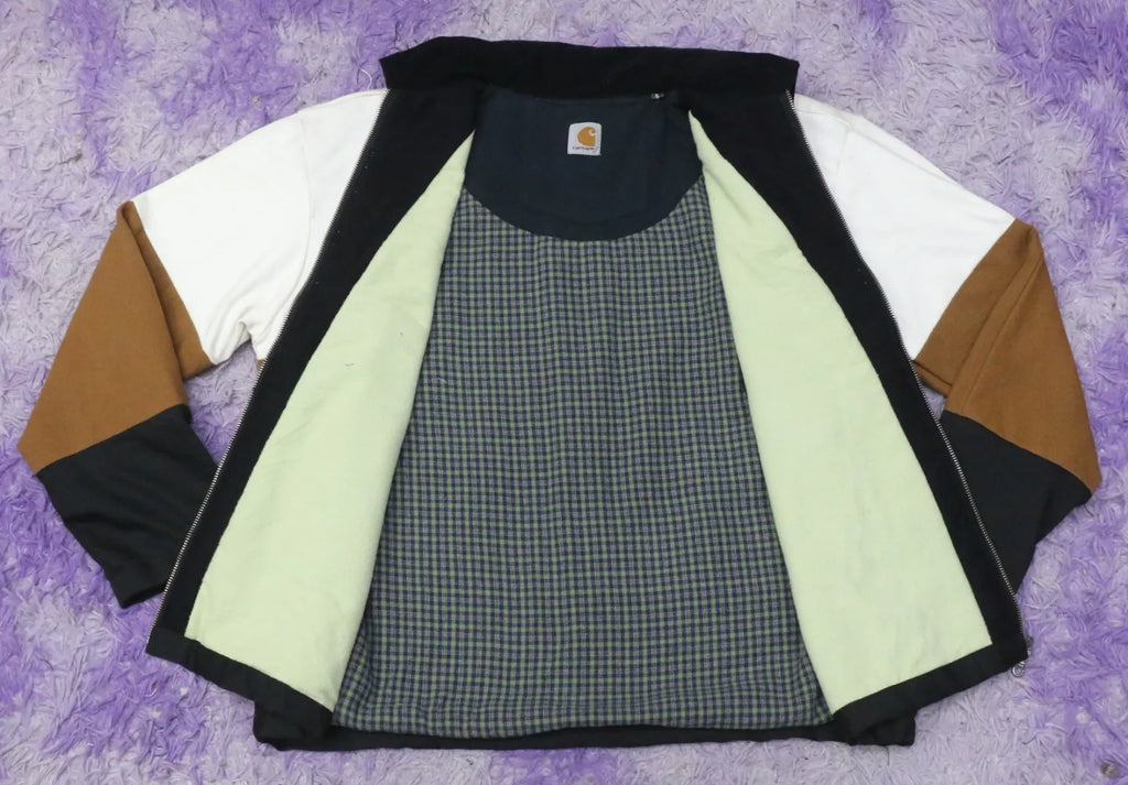 CR1487 Upcycled color-block jacket
