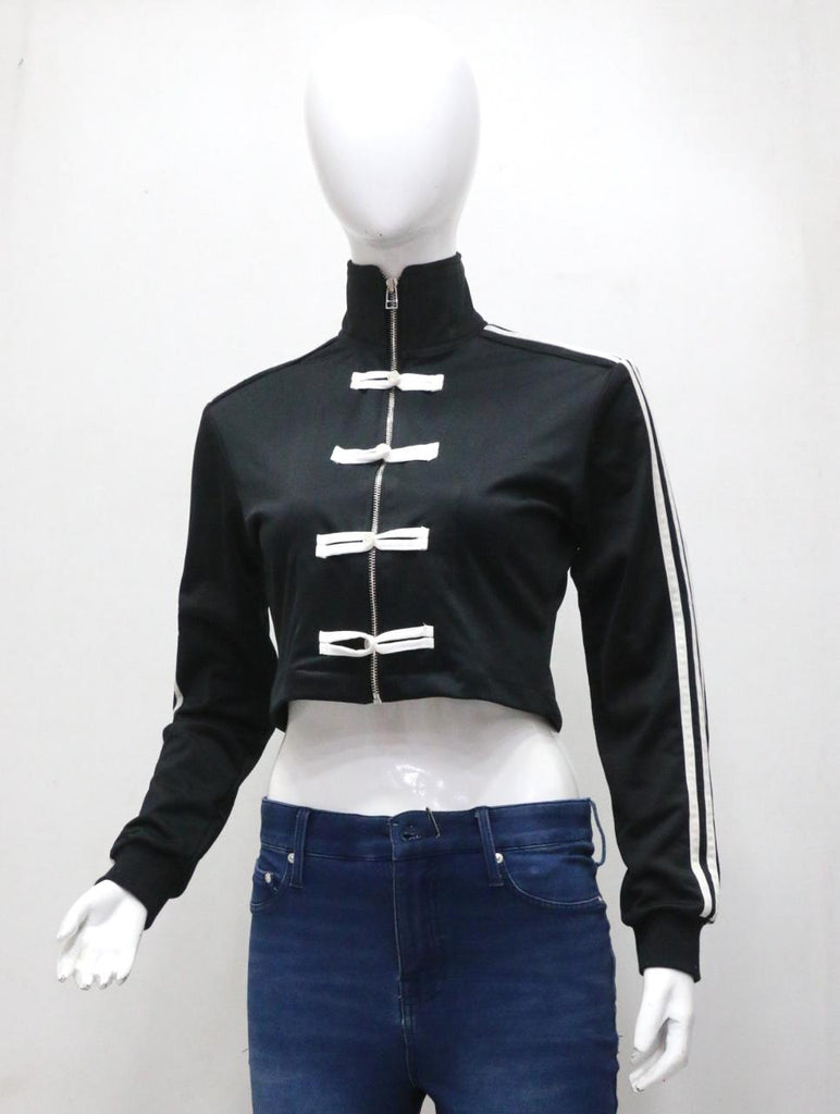 CR1873 Upcycled Sport Zip Crop Jacket