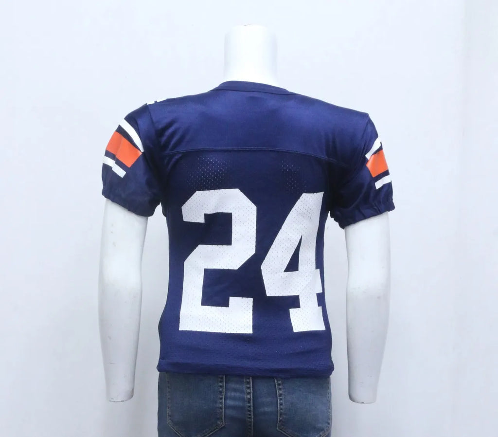 CR655 Upcycled Retro Cut-Out Football Jersey Top