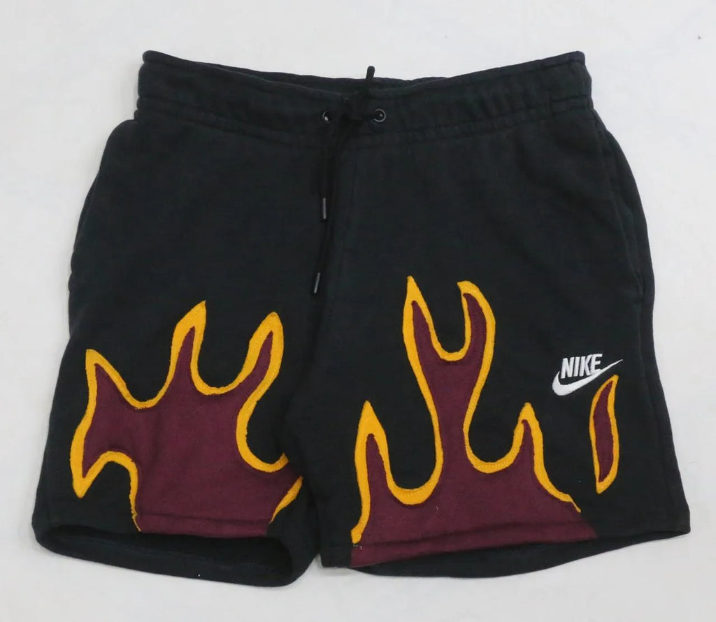 CR1667 UPCYCLED FLAME PATCHWORK SHORTS