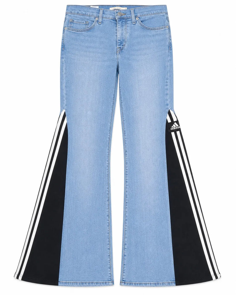 CR1564 Upcycled Sport Panel Flare Jeans