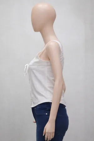 CR1835 Upcycled Button Front Tank Top