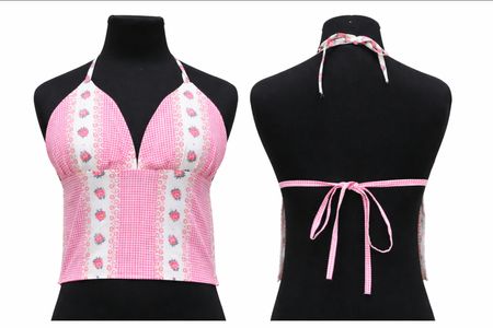 CR2133 Upcycled Halter Top
