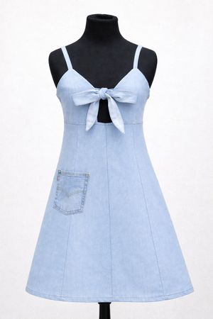 CR2074 Upcycled Denim Dress