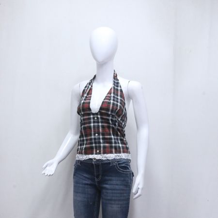 CR2084 Upcycled Cotton Halter Top