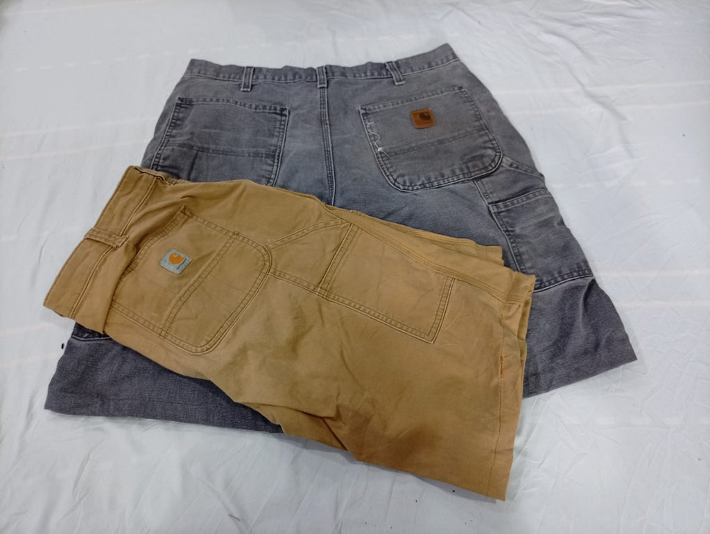 CR10980 Upcycled Carhartt Double-Knee Shorts