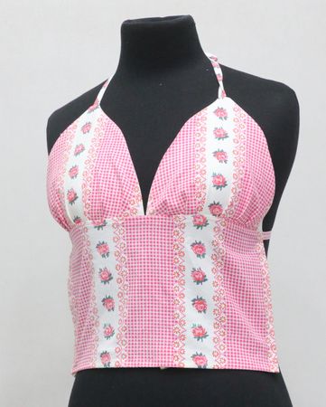 CR2133 Upcycled Halter Top