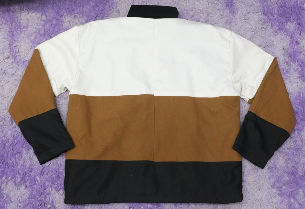 CR1487 Upcycled color-block jacket