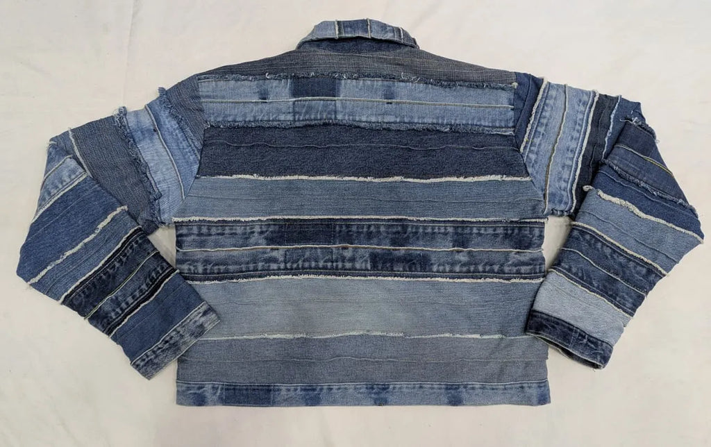 CR1533 Upcycled Denim Panel Jacket