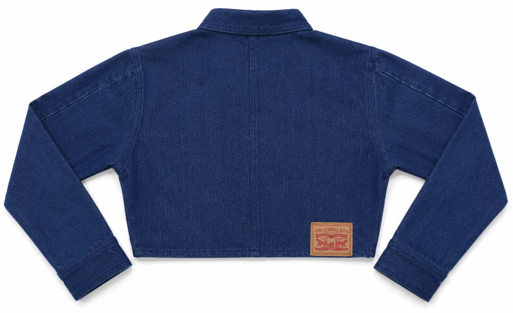 CR2010 UPCYCLED DENIM MOTO BOLERO JACKET