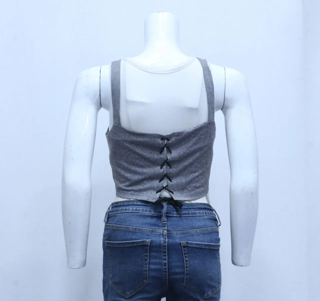 CR622 Upcycled Swoosh Revival Crop Top