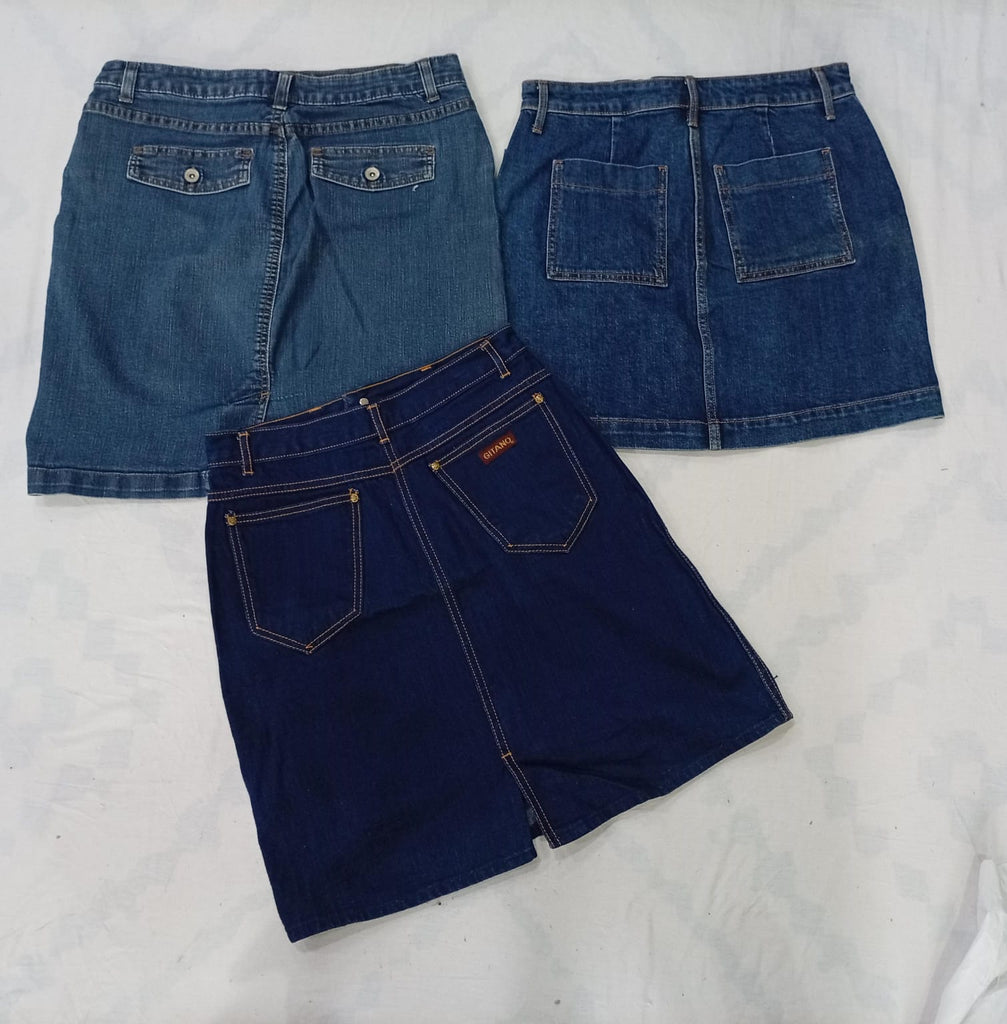 CR9984 Y2K Midi Denim Skirts