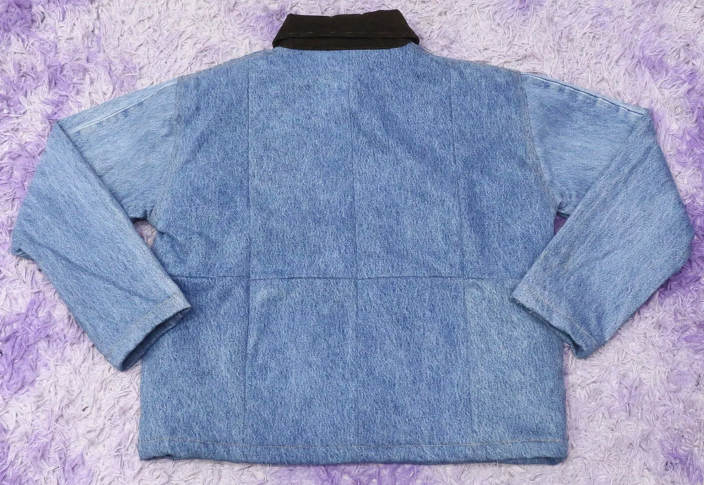 CR1449 Upcycled Denim Jacket - Contrast Collar