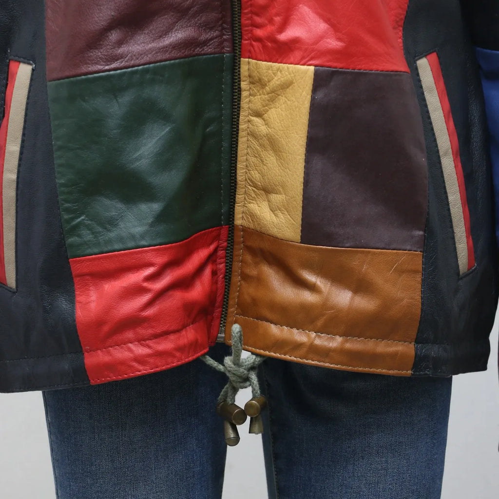 CR0009 Upcycled Leather Patch Jackets.
