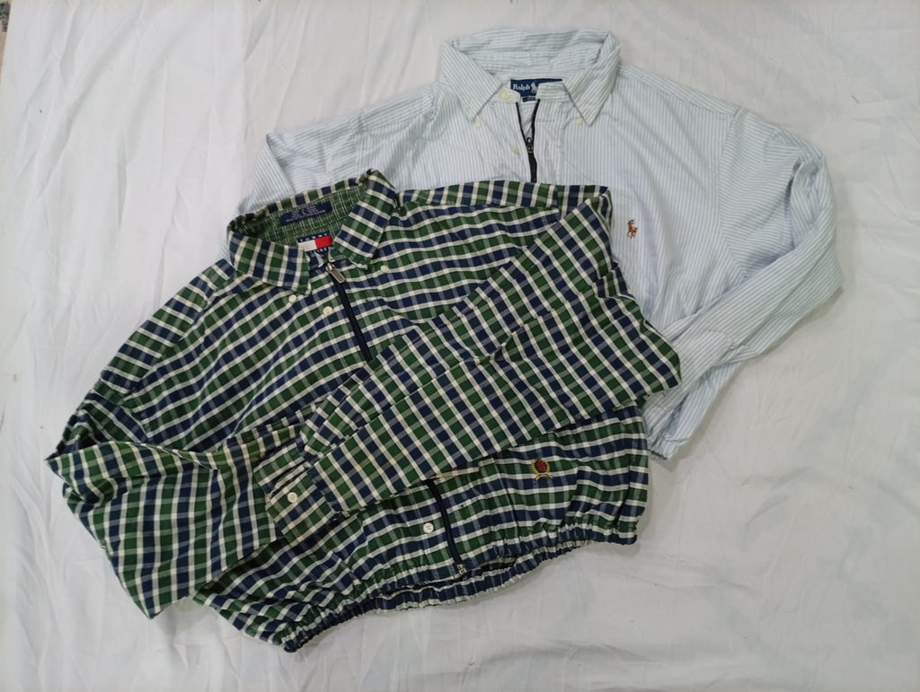 CR9603 Upcycled Mix Branded Crop Shirts