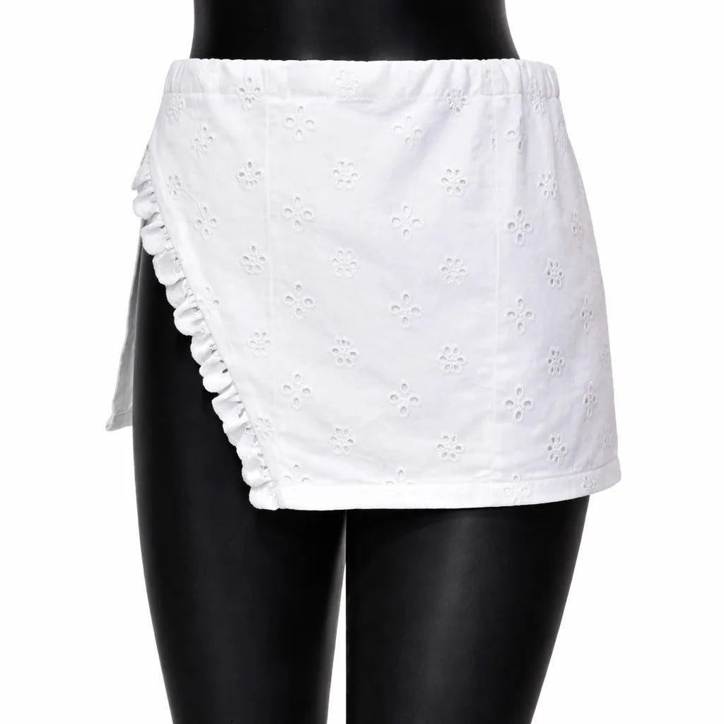 CR1520 Upcycled Wrap Mini Skirt