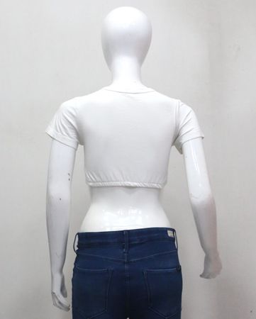 CR2098 Upcycled Cut-Out Crop Top