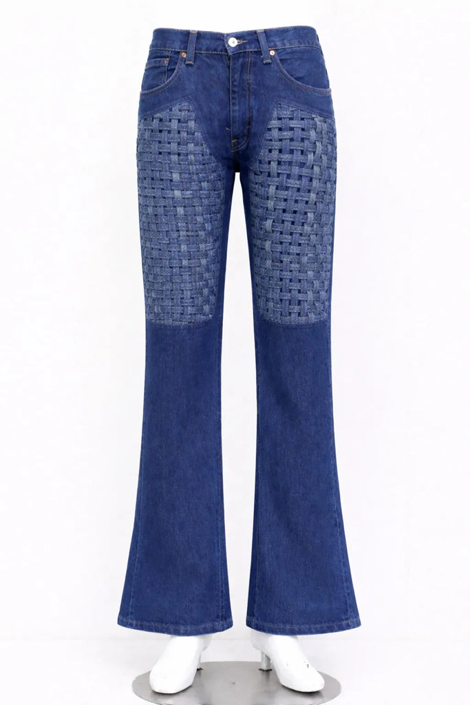 CR1270 Rework Woven Panel Jeans