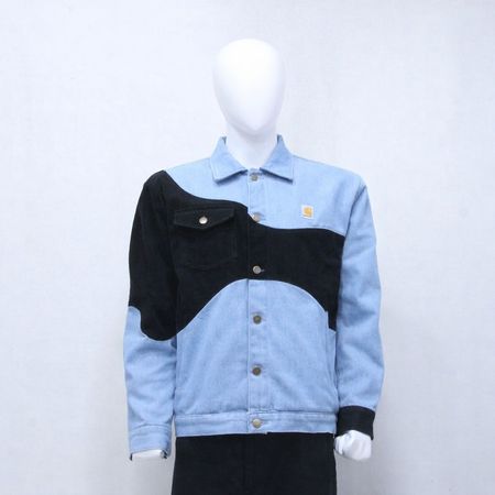 CR2109 Upcycled Wave-Panel Corduroy Jacket
