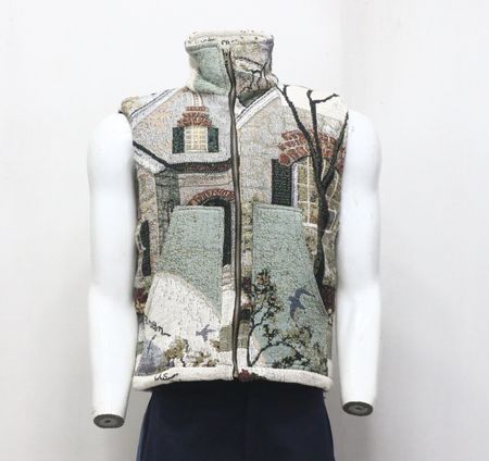 CR2082 Upcycled Tapestry Zip-Up Vest