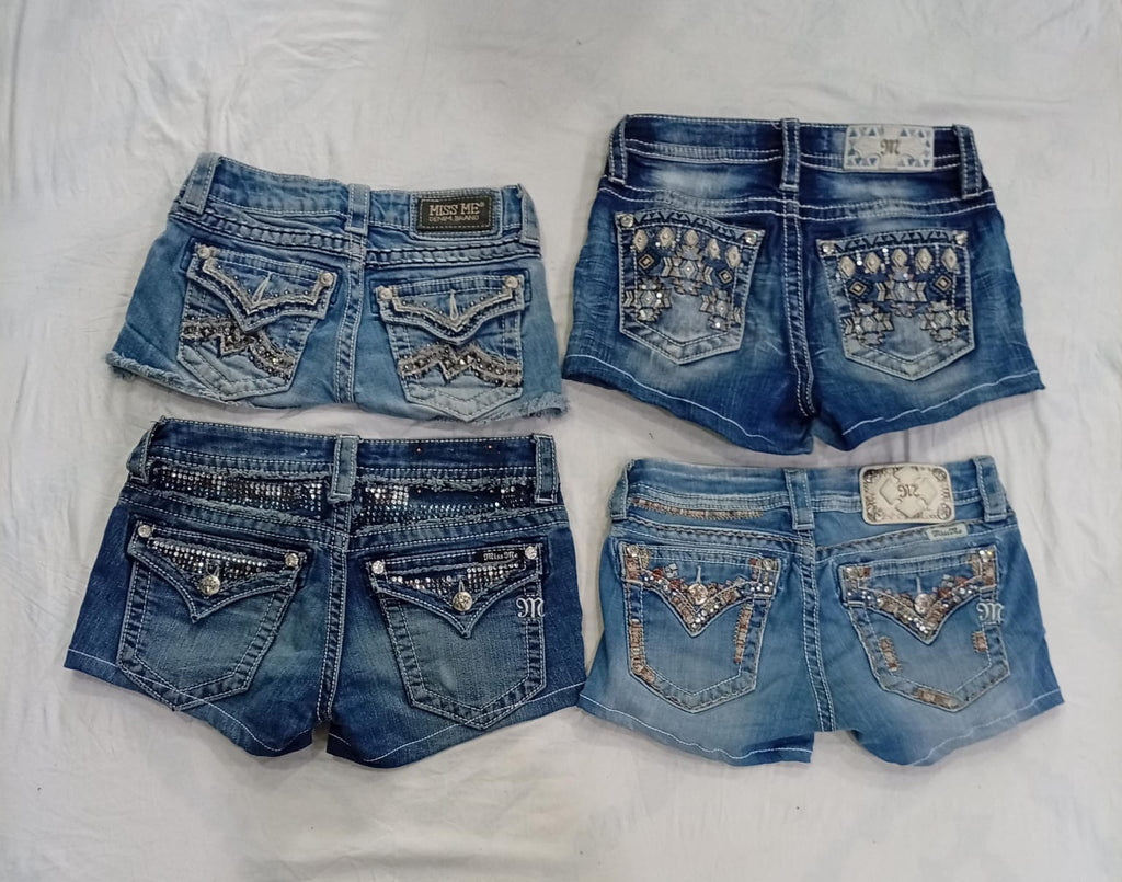 CR9220 Upcycled Miss Me Shorts