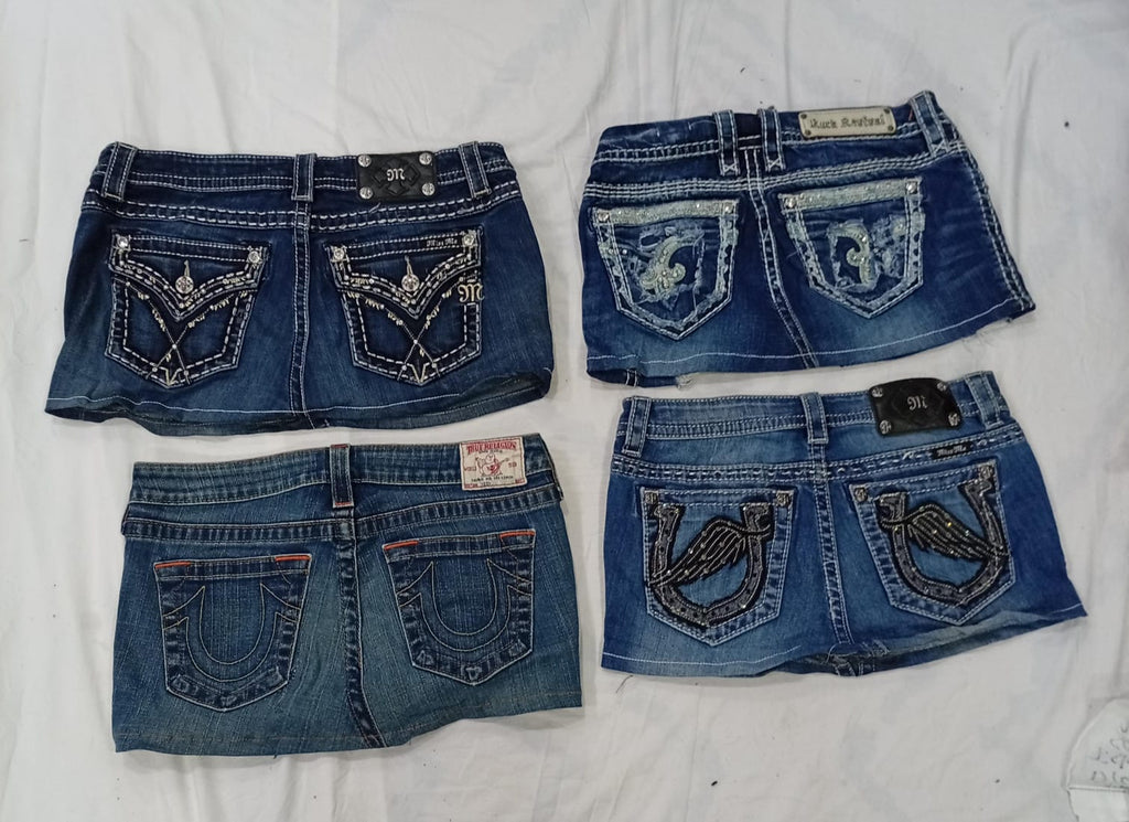 CR9188 UPCYCLED MIX BRANDED SKIRTS