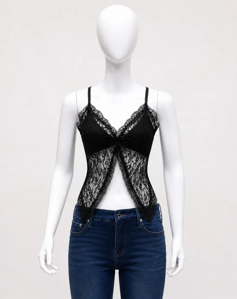 CR1559 Upcycled Lace Corset Cami