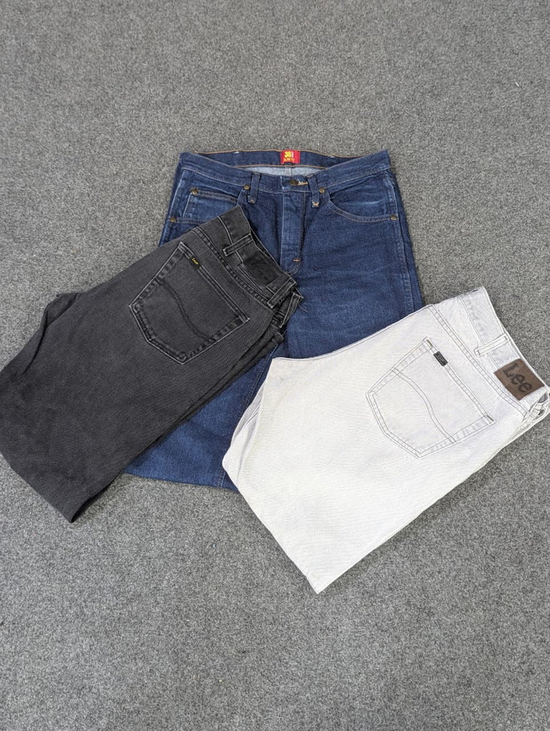 CR2136 VINTAGE LEE & WRANGLER DENIM JEANS