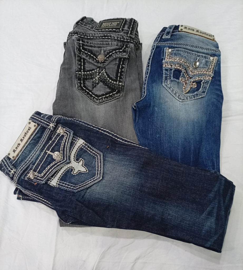 CR10031 Vintage Mix Branded Flare & Straight Jeans