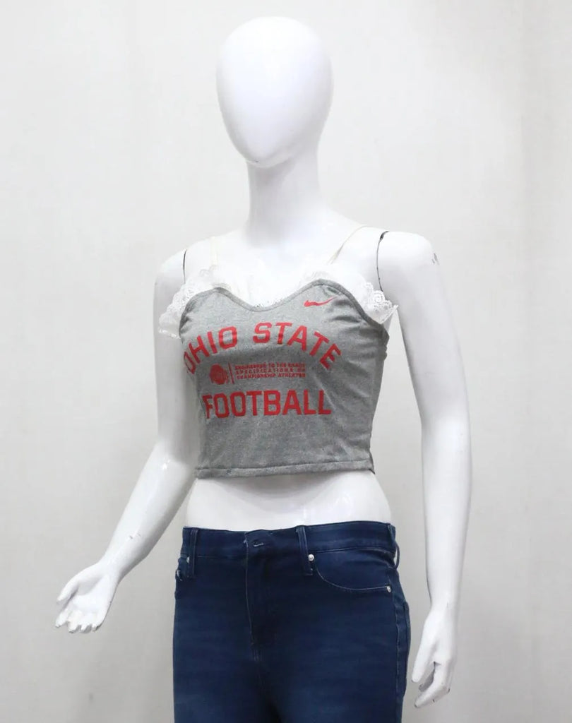 CR1524 Upcycled Graphic Crop Cami