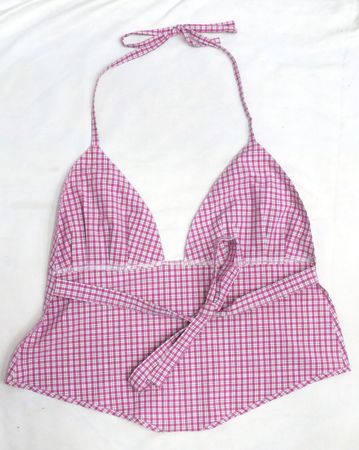 CR2129 upcycled halter top