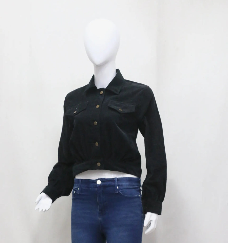 CR1090 Upcycled Cropped Cordoury Jacket