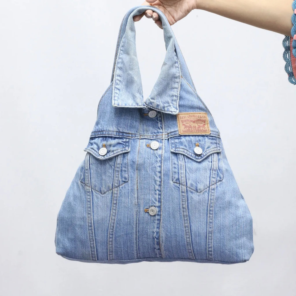 CR-917 Upcycled Denim Hand Bag – Rework Jacket Style Bag