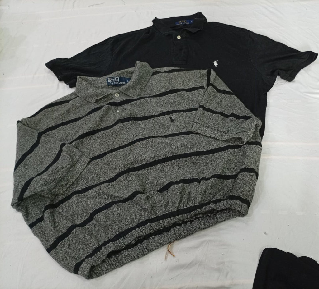 CR11036 Upcycled Polo Cropped Tops