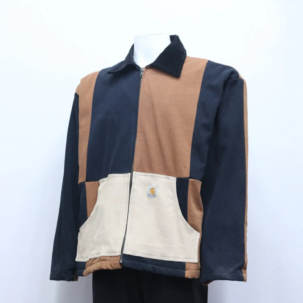 CR636 Upcycled Carhartt Colorblock Pattern Jacket