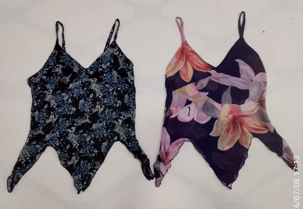 CR1916 UPCYCLED HANDKERCHIEF CAMI TOP