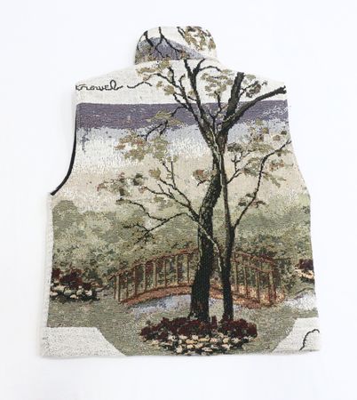 CR2082 Upcycled Tapestry Zip-Up Vest