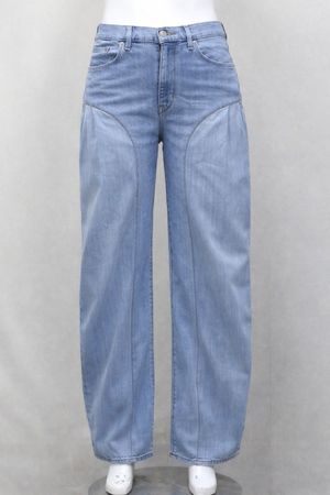 CR2107 UPCYCLED CONTRAST PANEL DENIM JEANS