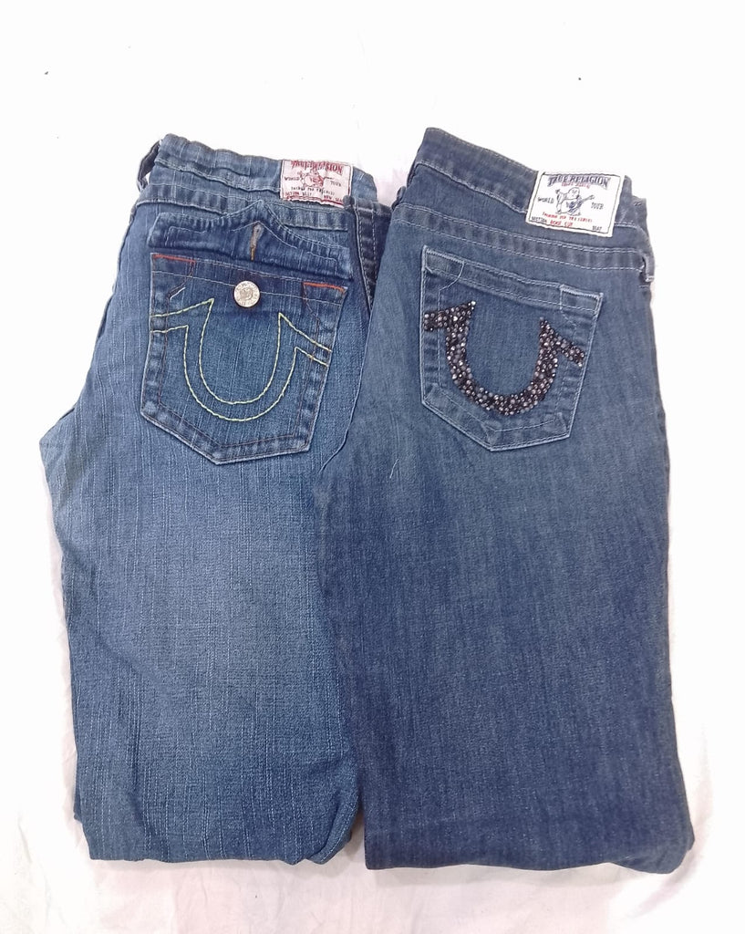 CR9167 VINTAGE TRUE RELIGION FLARE & STRAIGHT JEANS