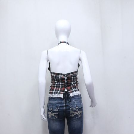 CR2084 Upcycled Cotton Halter Top
