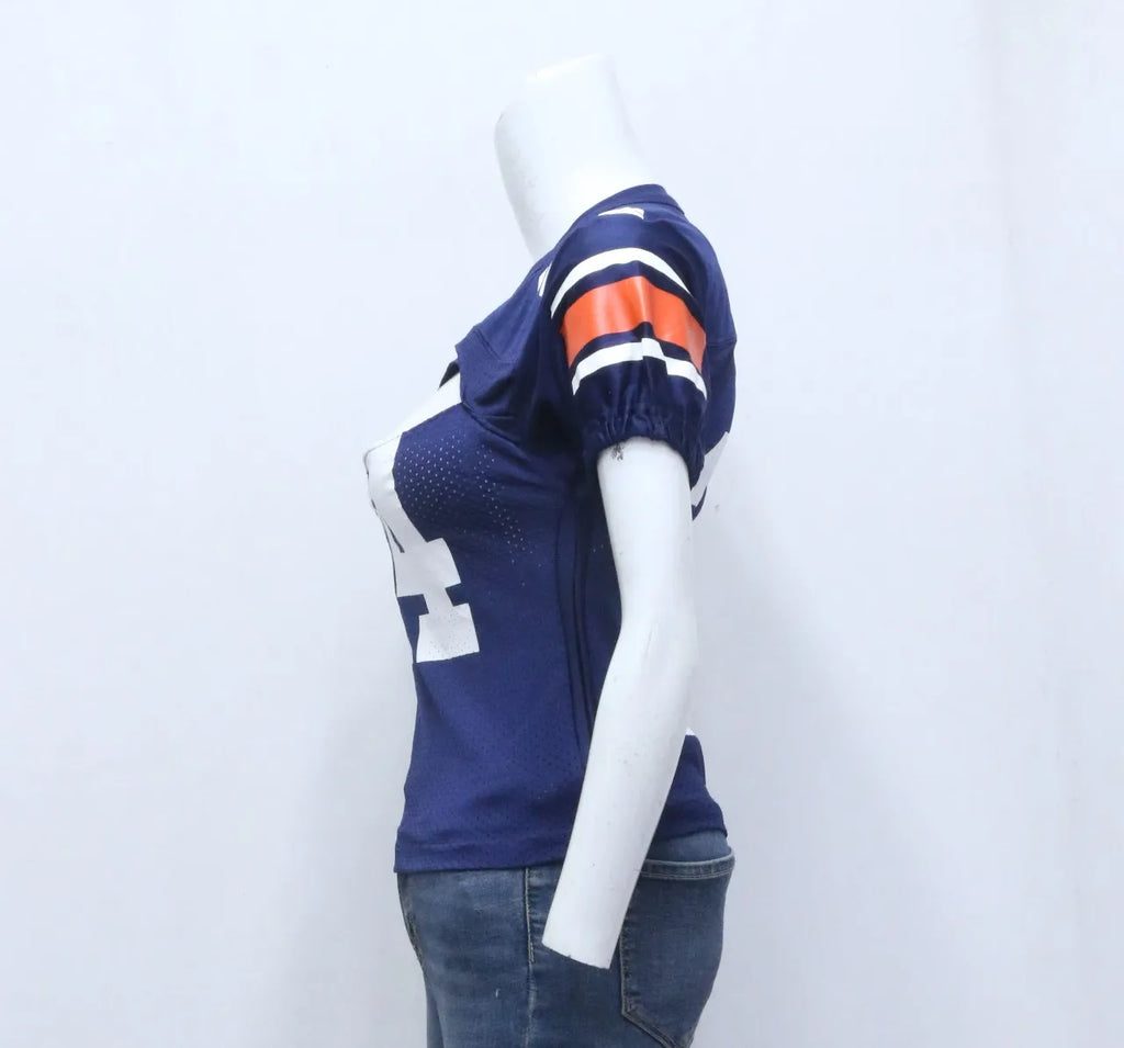 CR655 Upcycled Retro Cut-Out Football Jersey Top