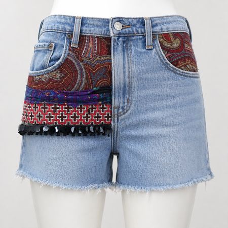 CR2101 Upcycled Denim Shorts