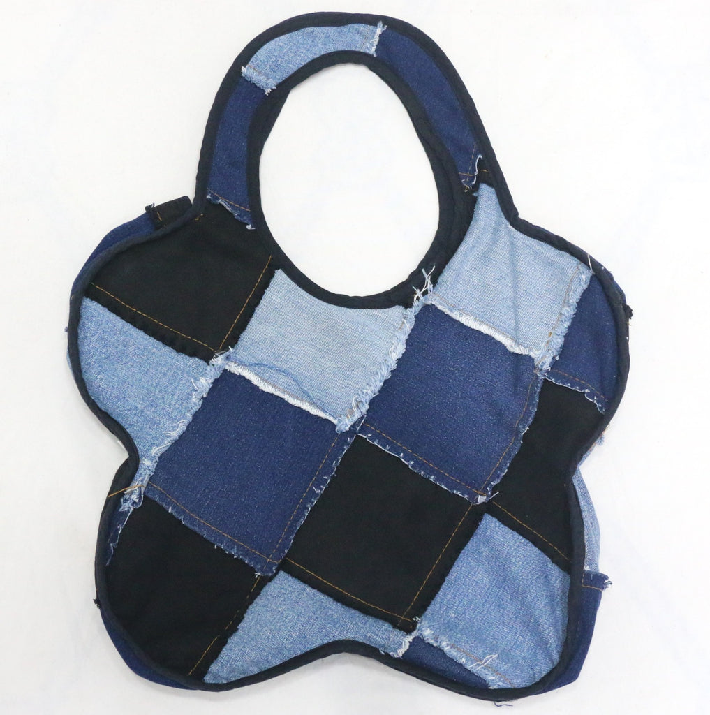 CR1830 UPCYCLED PATCHWORK DENIM TOTE BAG