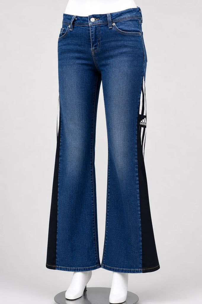 CR1565 Upcycled Sport Panel Flare Jeans