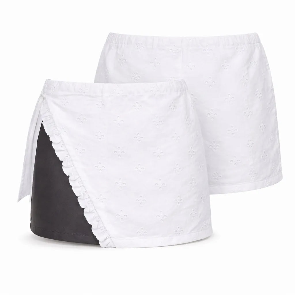 CR1520 Upcycled Wrap Mini Skirt