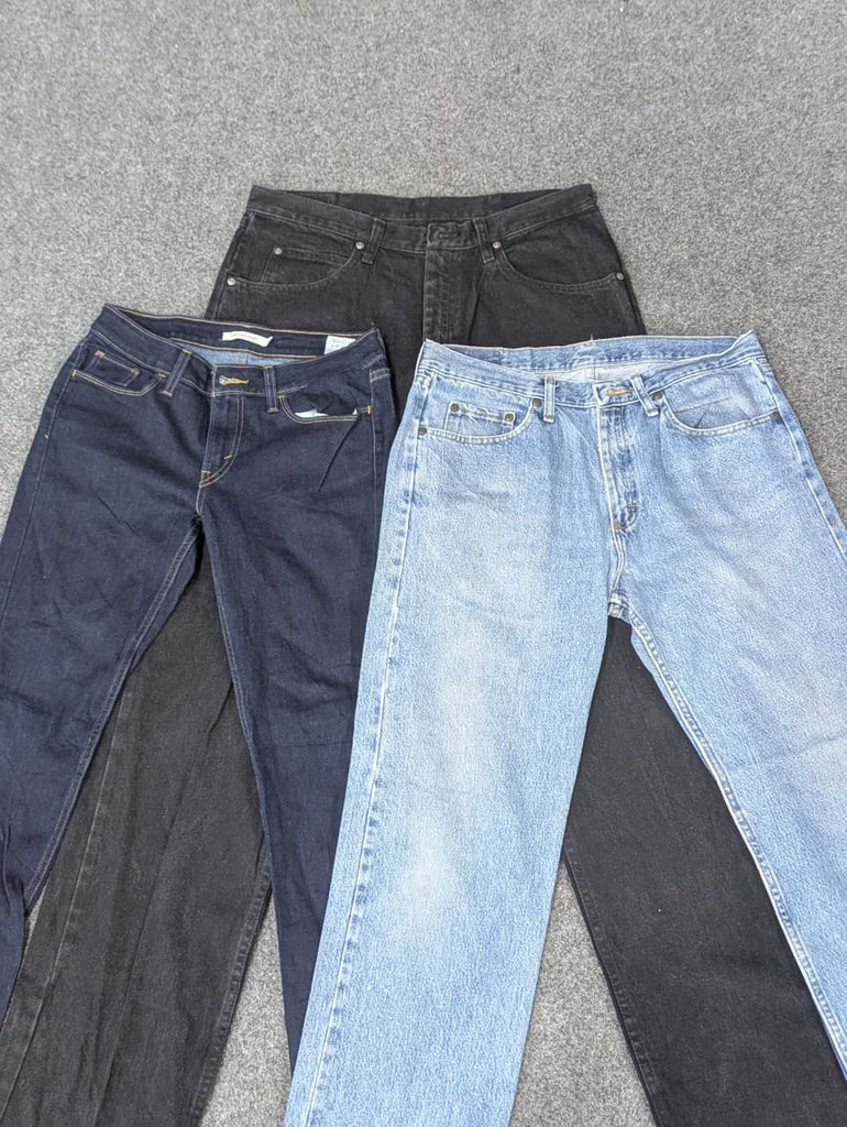 CR2136 VINTAGE LEE & WRANGLER DENIM JEANS