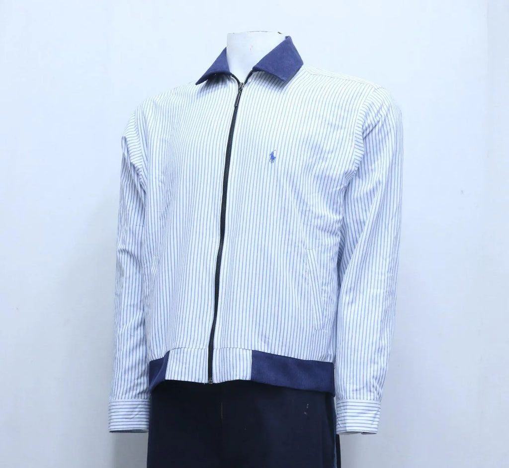 CR1001 Upcycled Polo Ralph Lauren Seersucker Harrington Jacket