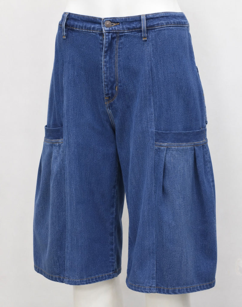 CR1877 UPCYCLED DENIM JORTS