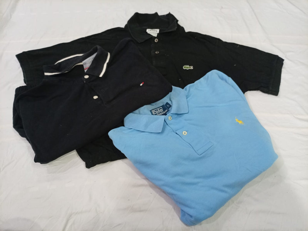 CR11087 Upcycled Tommy Hilfiger, Polo and Lacoste Crop Tops