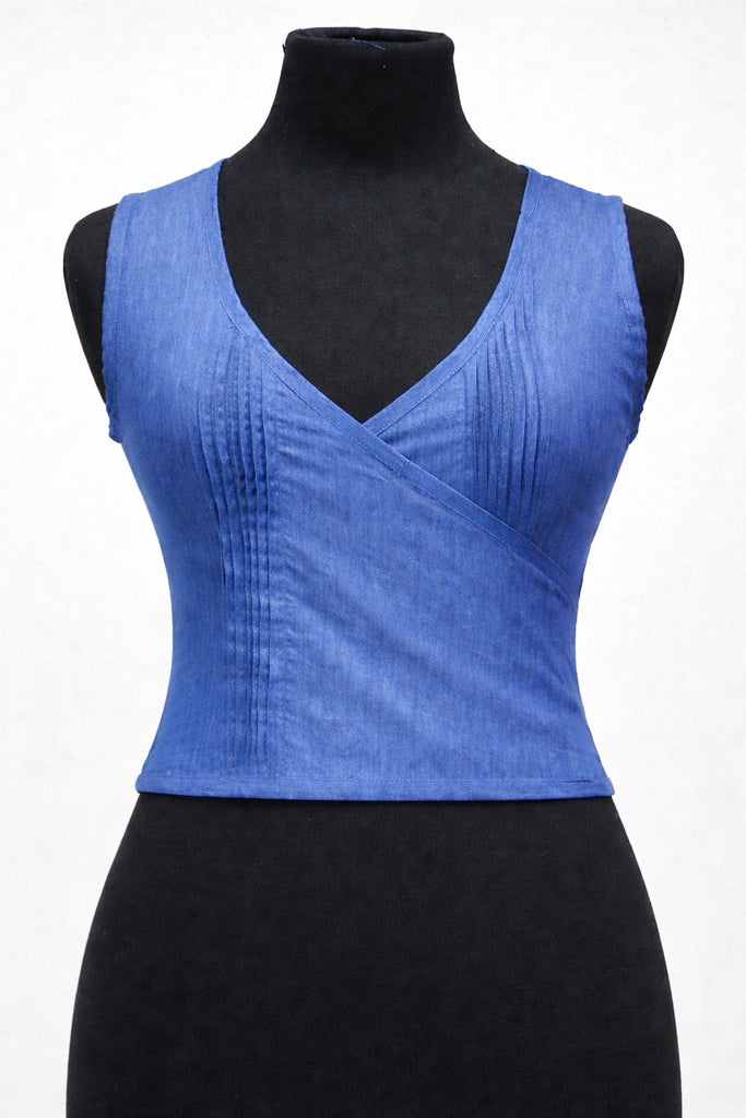 CR1527 Upcycled Wrap Crop Top